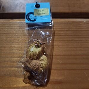 Conversation Concepts Vintage Brown Pomeranian Mini Dollhouse Figurine DTN-03A.